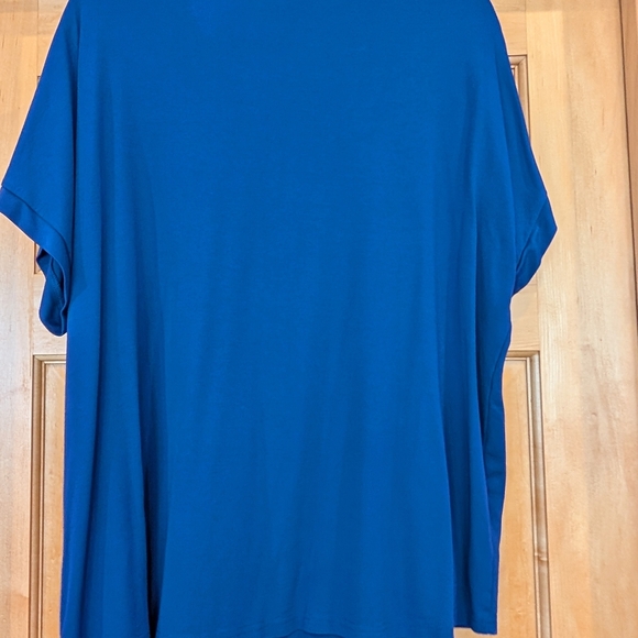 Blue Collared Boxy Shirt with Pocket - Picture 6 of 6